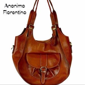 Anonimo Fiorentino Leather Boho Bag NWOT
